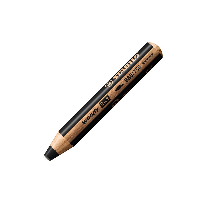 STABILO Multi-talented Pencil woody 3-in-1 - Single Pencil - Black - Image 1